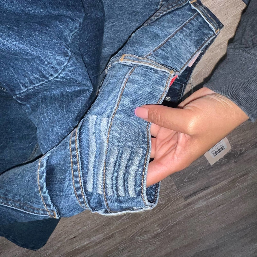 Patchwork Denim Jeans - image 5